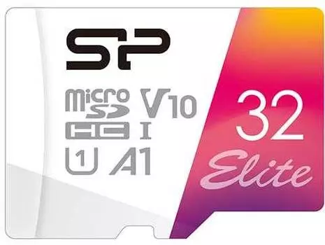 Карта памяти microSDHC 32ГБ Class10 Silicon Power Elite (sp032gbsthbv1v20sp)
