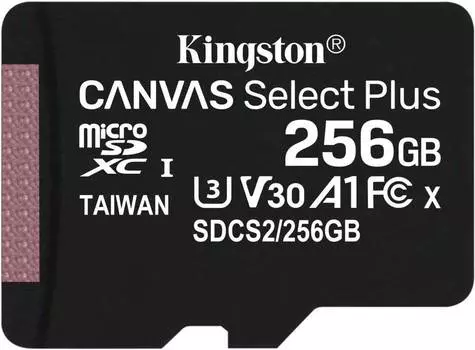 Карта памяти microSDXC 256ГБ Kingston Canvas Select Plus (sdcs2/256gbsp)