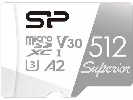 Карта памяти microSDXC 512ГБ Class10 Silicon Power Superior (sp512gbstxda2v20sp)