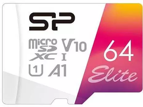 Карта памяти microSDXC 64ГБ Class10 Silicon Power Elite (sp064gbstxbv1v20sp)