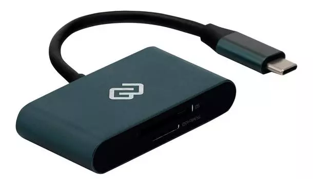 Картридер Type C Digma CR-С2501-G серый