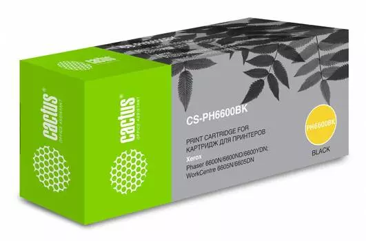 Картридж Cactus CS-PH6600BK 106R02236 черный