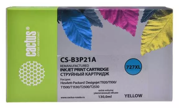 Картридж Cactus CS-B3P21A №727 желтый