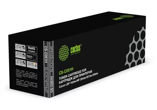 Картридж Cactus CS-C051 Cartridge 051 черный