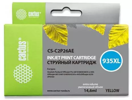 Картридж Cactus CS-C2P26AE №935XL желтый