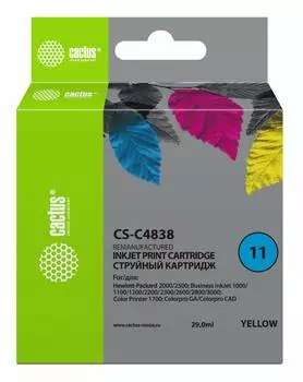 Картридж Cactus CS-C4838 №11 желтый