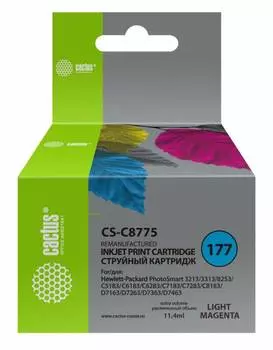Картридж Cactus CS-C8775 №177 светло-пурпурный