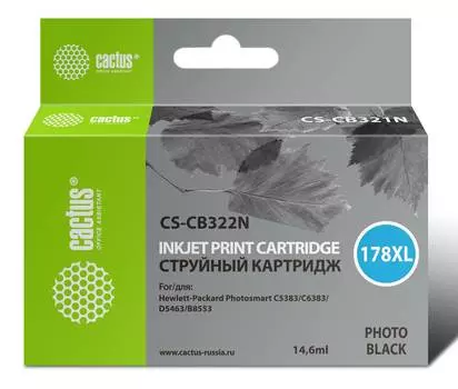 Картридж Cactus CS-CB322N(CS-CB322) №178XL фото черный