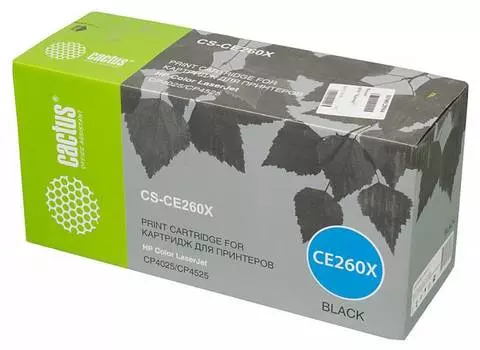 Картридж Cactus CS-CE260X CE260X черный