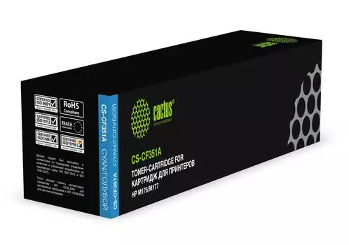 Картридж Cactus CS-CF351A CF351A голубой