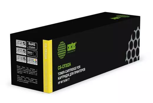 Картридж Cactus CS-CF352A CF352A желтый
