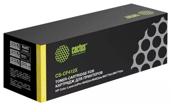 Картридж Cactus CS-CF412X CF412X желтый
