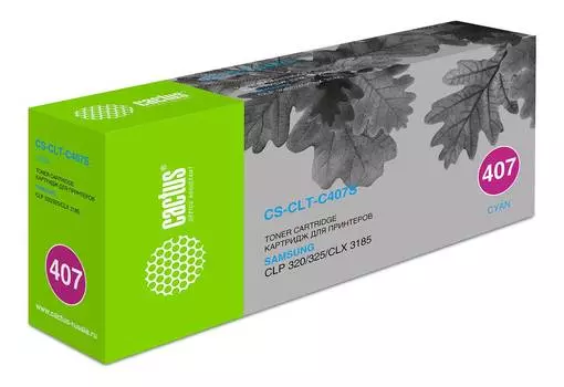 Картридж Cactus CS-CLT-C407S CLT-C407S голубой