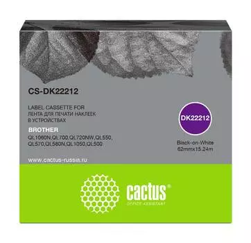 Картридж Cactus CS-DK22212 DK-22212 черный