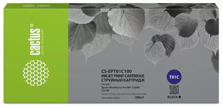 Картридж Cactus CS-EPT01C100 T01C1 черный