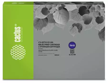 Картридж Cactus CS-EPT01D100 T01D1 черный