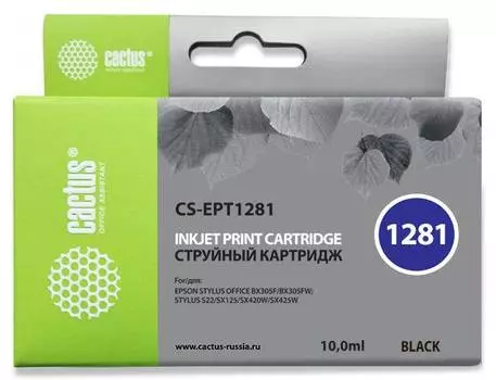 Картридж Cactus CS-EPT1281 T1281 черный