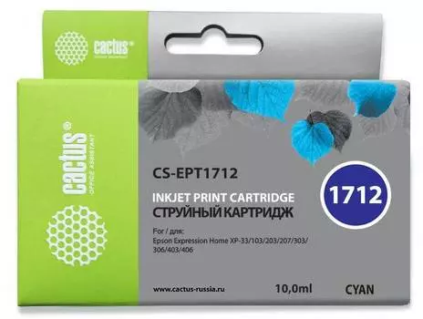 Картридж Cactus CS-EPT1712 17XL голубой