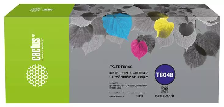 Картридж Cactus CS-EPT8048 T8048 черный матовый