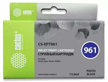 Картридж Cactus CS-EPT961 T0961 фото черный