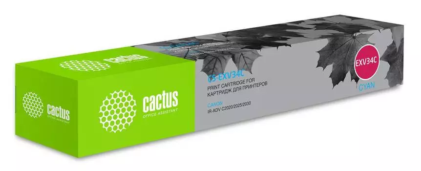 Картридж Cactus CS-EXV34C C-EXV34 C голубой