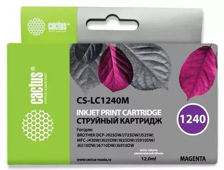 Картридж Cactus CS-LC1240M пурпурный