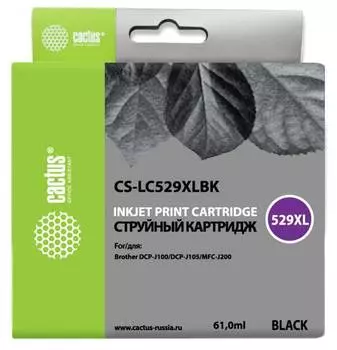 Картридж Cactus CS-LC529XLBK черный