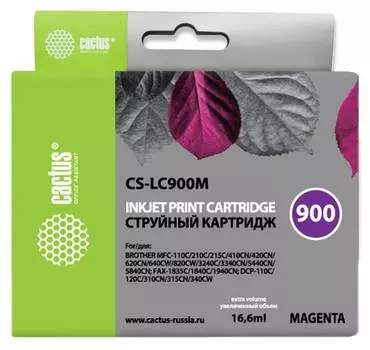 Картридж Cactus CS-LC900M пурпурный