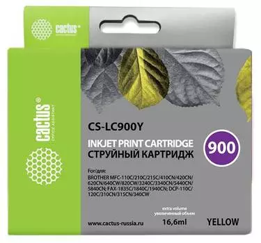 Картридж Cactus CS-LC900Y желтый