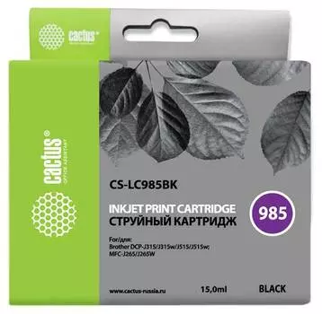Картридж Cactus CS-LC985BK черный