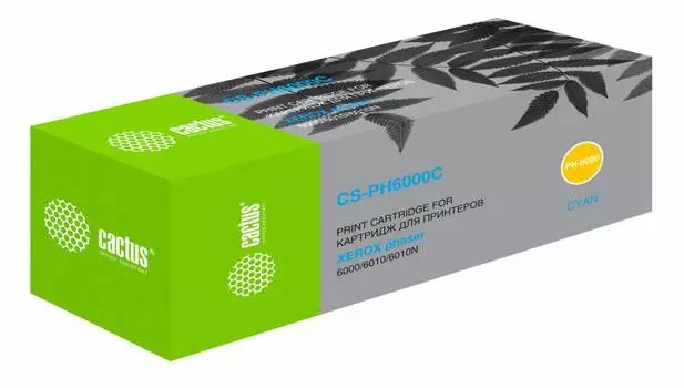 Картридж Cactus CS-PH6000C 106R01631 голубой