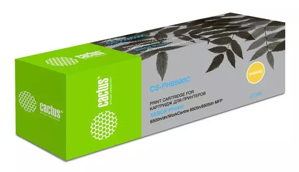 Картридж Cactus CS-PH6500C 106R01601 голубой