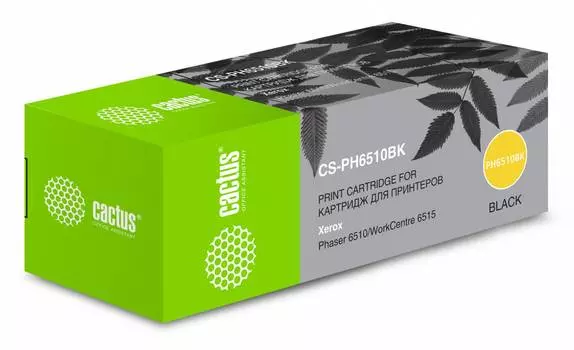 Картридж Cactus CS-PH6510BK 106R03484 черный