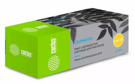 Картридж Cactus CS-PH6510C 106R03485 голубой
