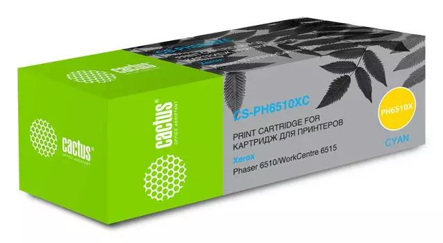 Картридж Cactus CS-PH6510XC 106R03693 голубой