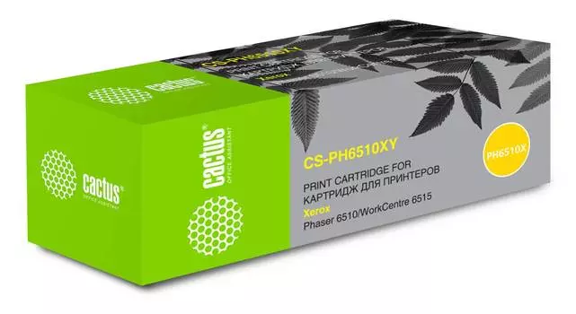 Картридж Cactus CS-PH6510XY 106R03695 желтый