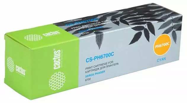 Картридж Cactus CS-PH6700C 106R01523 голубой