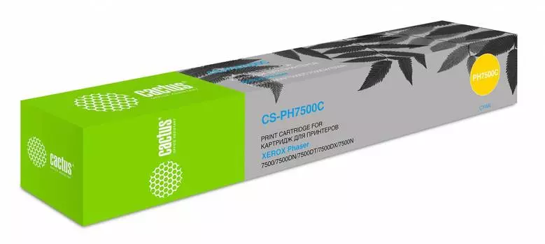 Картридж Cactus CS-PH7500C 106R01443 голубой