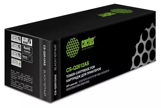 Картридж Cactus CS-Q2612AS Q2612A черный