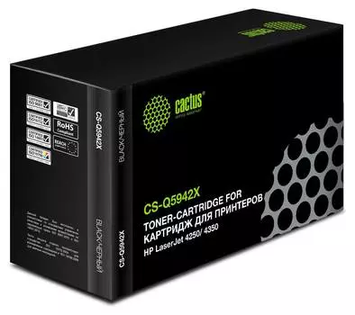 Картридж Cactus CS-Q5942X Q5942X черный