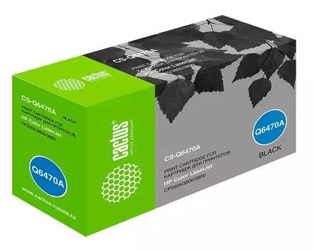 Картридж Cactus CS-Q6470A Q6470A черный
