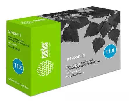 Картридж Cactus CS-Q6511X Q6511X черный