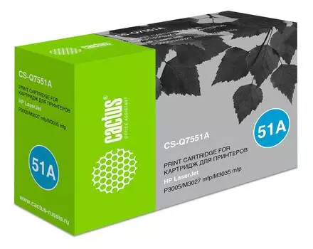 Картридж Cactus CS-Q7551A Q7551A черный