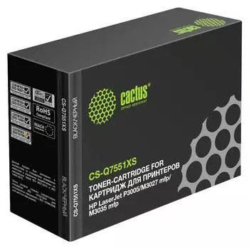 Картридж Cactus CS-Q7551XS Q7551X черный