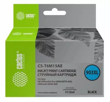Картридж Cactus CS-T6M15AE №903XL(есть ограничения по прошивке) черный