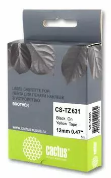 Картридж Cactus CS-TZ631 TZe-631 черный
