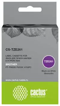 Картридж Cactus CS-TZE261 TZe-261 черный