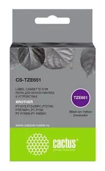 Картридж Cactus CS-TZE651 TZe-651 черный