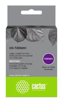 Картридж Cactus CS-TZES251 TZe-S251 черный