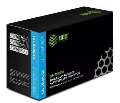 Картридж Cactus CS-W2001A W2001A голубой